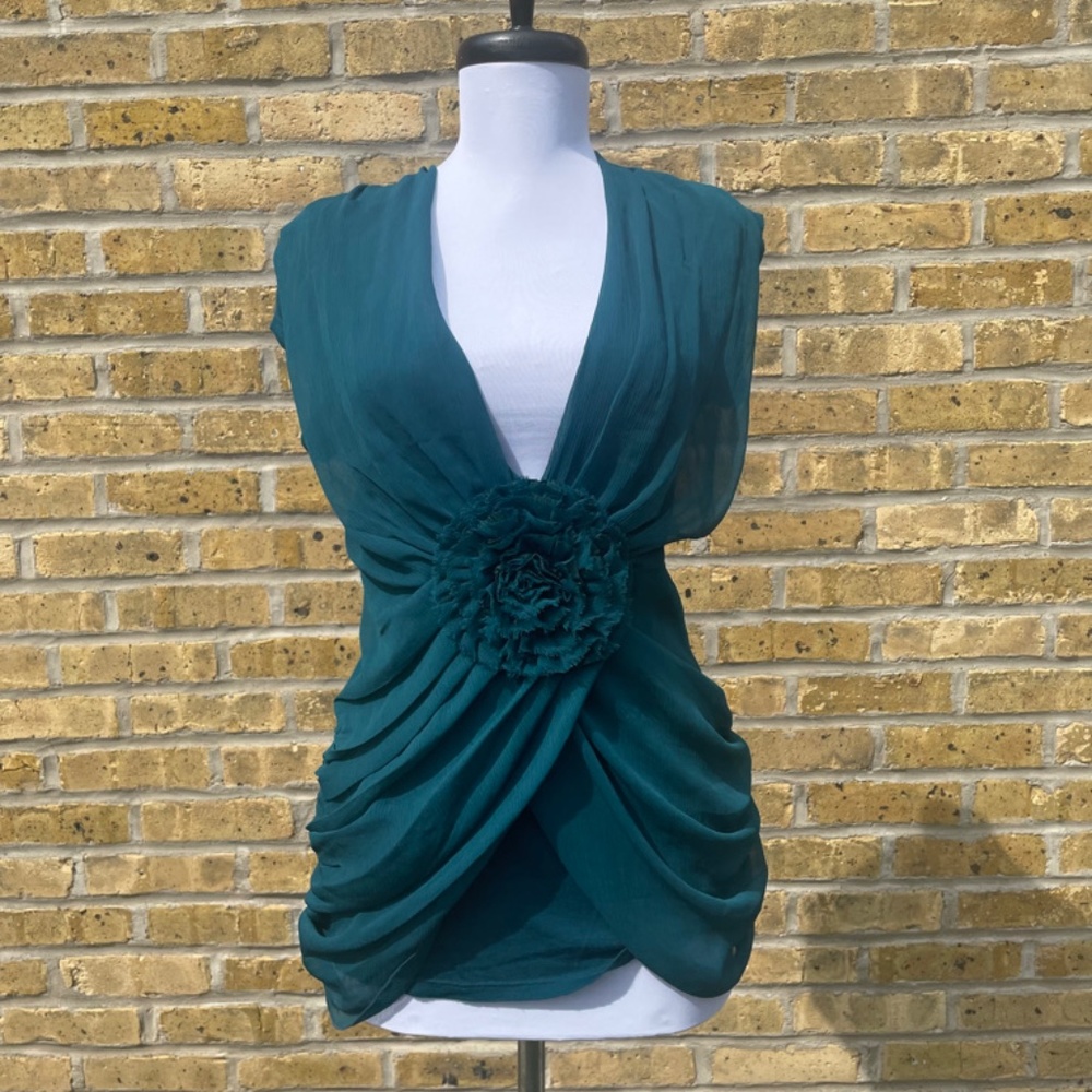 🔥SALE!🔥 Anthropologie Deep Teal Sleeveless Blouse